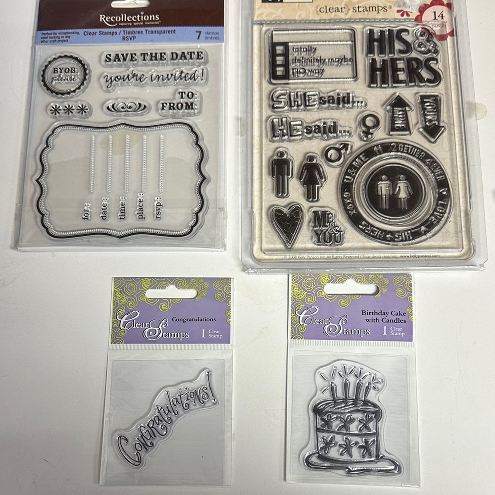 Recollections Clear Stamps - Black and White Designs bundle